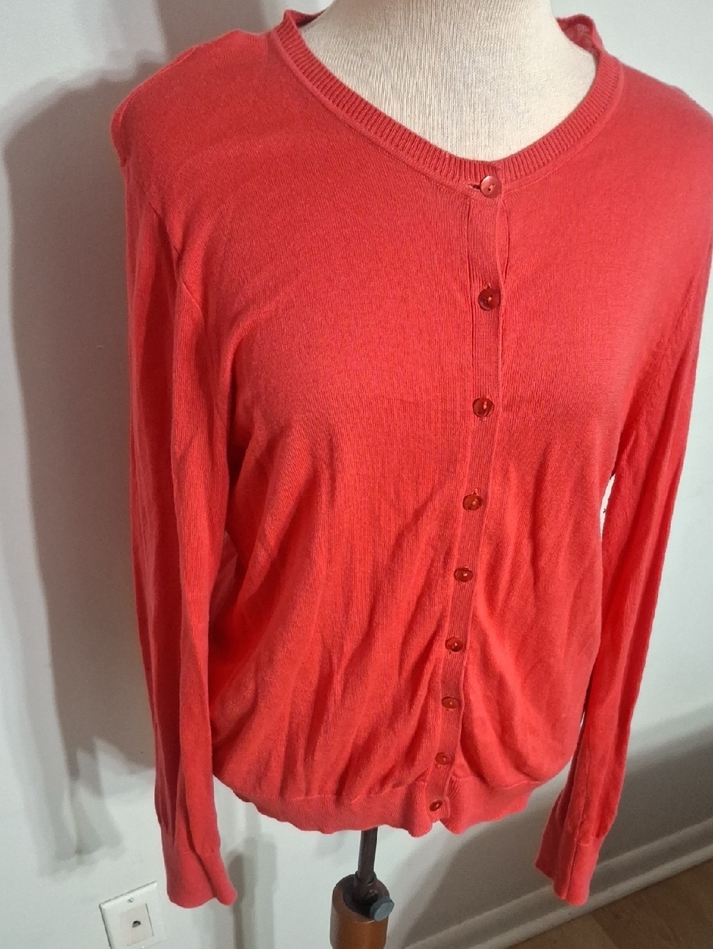 August Silk / Button-Front Cardigan- W Sz - XL - Picture 2 of 6